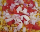 A picture of step 2 of Sweet corn chaat in five minutes.