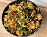 รูปขั้นตอนการทำที่ 4 ของ แคบหมูผัดพริกเกลือ Keto 🌶♨️