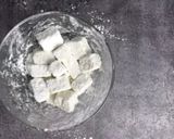 A picture of step 2 of Paneer Chilli.