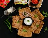 A picture of step 5 of Veg Paneer stuff Lifafa Paratha for tiffin box.