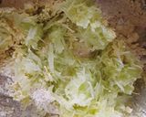 A picture of step 1 of Cucumber chilla.