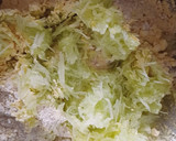 A picture of step 1 of Cucumber chilla.