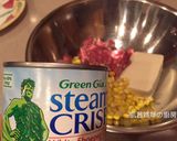 A picture of step 1 of Corn Tofu Pork Meatballs.