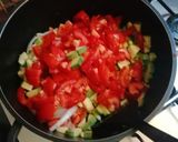 A picture of step 4 of Calabacitas con Queso.