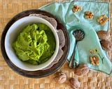 A picture of step 5 of Arugula and Walnut Pesto.