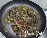 A picture of step 2 of Red and Green Amaranthus Bhaji.