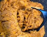 A picture of step 2 of Butternut squash/pumpkin baked Kibbeh - Lebanese meatless kibbeh (step by step photos).