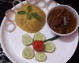 বাসন্তী পোলাও আর চিকেনকষা(Basonti pulao are chicken kosha recipe in bengali) রেসিপি ধাপ - 3 ছবি
