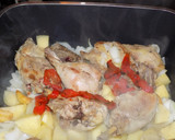Foto del paso 3 de la receta: Cubos de papa a la mostaza con pollo y morrones asados (receta incluida)