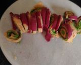 A picture of step 1 of Colorful mathri.