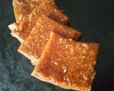 A picture of step 4 of Coconut Chikki.