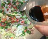 A picture of step 4 of Leftover fried rice in cabbage cups.