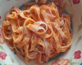 A picture of step 2 of Tagliatelle with Vegetarian Bolognese Sauce.