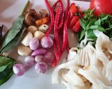 A picture of step 1 of Mushroom Pepes.