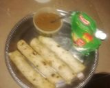 A picture of step 6 of Qeema roll paratha.