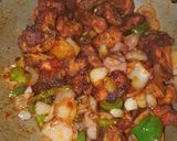 A picture of step 4 of Chilli Chicken.