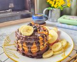 Foto langkah ke 4 dari resep Banana Oat Waffle.