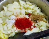 A picture of step 3 of Raw Papaya Subzi.