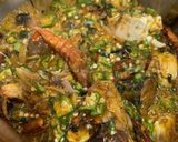 A picture of step 3 of Sea food okro soup.