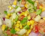 A picture of step 1 of Nachos Chaat.
