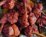 A picture of step 3 of Schezwan lolipop chicken.