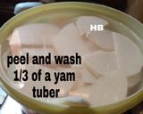 A picture of step 1 of Yam dogs.