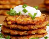 A picture of step 7 of Cheddar Corn Fritters.