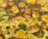 A picture of step 5 of Valencian Paella with Artichokes, Meatballs, and Brown Rice.