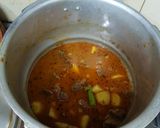 A picture of step 8 of Aalu gosht (mutton/beef).