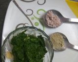 A picture of step 3 of Sprouts corn salad with green chutney.