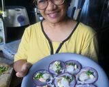 รูปขั้นตอนการทำที่ 1 ของ หอยเชลล์อบซอสเนยกระเทียม ใช้หม้ออบลมร้อน