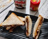 A picture of step 5 of 5 minute Peanut Butter & Nutella Sandwich.