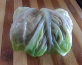 A picture of step 3 of Sig's German style stuffed cabbage rolls with creamy mash.