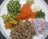 A picture of step 1 of Soya and Mixed Veg Momo.