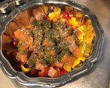 Une image de l'étape 6 de Saumon aux deux poivrons (recette plancha).