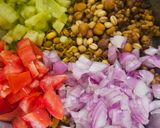 A picture of step 1 of Salad with kiwi dressings.