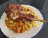 A picture of step 13 of Leg of lamb roasted slowly in white wine and fresh herbs.