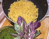 A picture of step 1 of Wild basilco penne pasta.