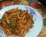 A picture of step 3 of Air Fryer Crispy Honey Chilli Potato Fry.