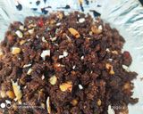 A picture of step 3 of Chocolate Halwa.