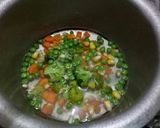 A picture of step 1 of Vegetables Fried Rice.