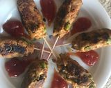 A picture of step 4 of Rice gourd kabab.