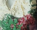 A picture of step 1 of Barley flour chilla.