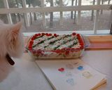 عکس مرحله 2 از دستور کیک مرغ همراه seokjin's birthday cake) BT21)