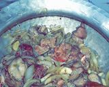 A picture of step 3 of Kaleji Masala or Liver Masala.