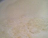 A picture of step 2 of Mom's mizithra.