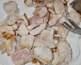 Foto del paso 4 de la receta: Fumet de gambas con mero y patatas