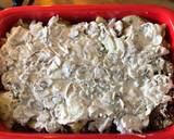 Spicy minced Beef & Potato Bake with a creamy mushroom sauce & cheese recipe step 4 photo