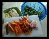 Foto langkah ke 2 dari resep Tumis Selada Air Tahu Sutera.