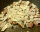 A picture of step 2 of Turnip and Greens.